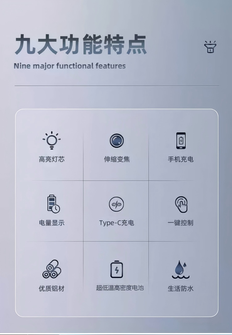 超低温白激光强光手电筒HL-SD002 -40℃耐寒超长照明铝合金户外应急手电筒(图2) 超低温白激光强光手电筒HL-SD002 -40℃耐寒超长照明铝合金户外应急手电筒(图2)